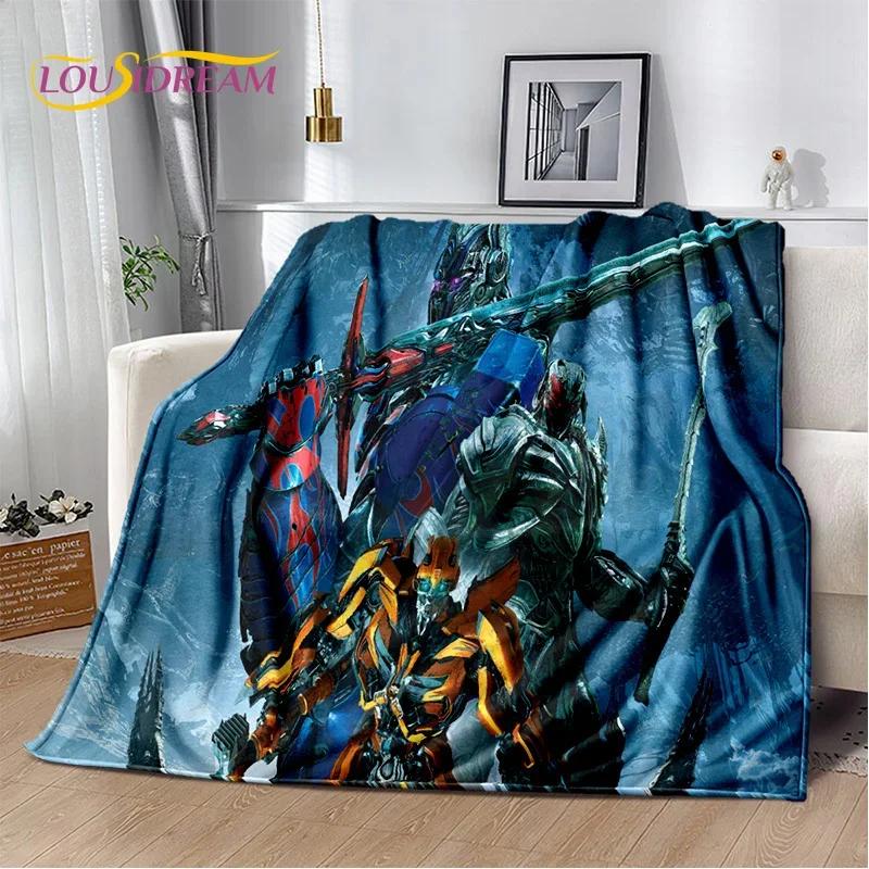 Cartoon T-Transformers Autobots Soft Flannel Blanket for Beds Bedroom Sofa Picnic,Throw Blanket for Cover Outdoor Leisure Gift