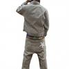 Mens Relaxed Fit Denim Jacket Pants Set Vintage Western Style Casual Outfit Gray Black