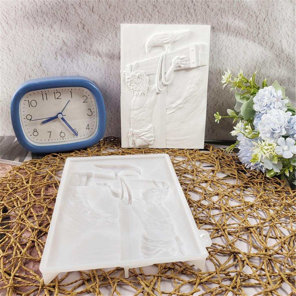 Flexible 3D Silicone Christ Mould for Creative Candle and Soap Projects Crafting Ornament Easy To Use and Clean