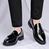 2025 new mirror men's shoes business casual British fringed leather shoes men's loafers invisible heightening shoes