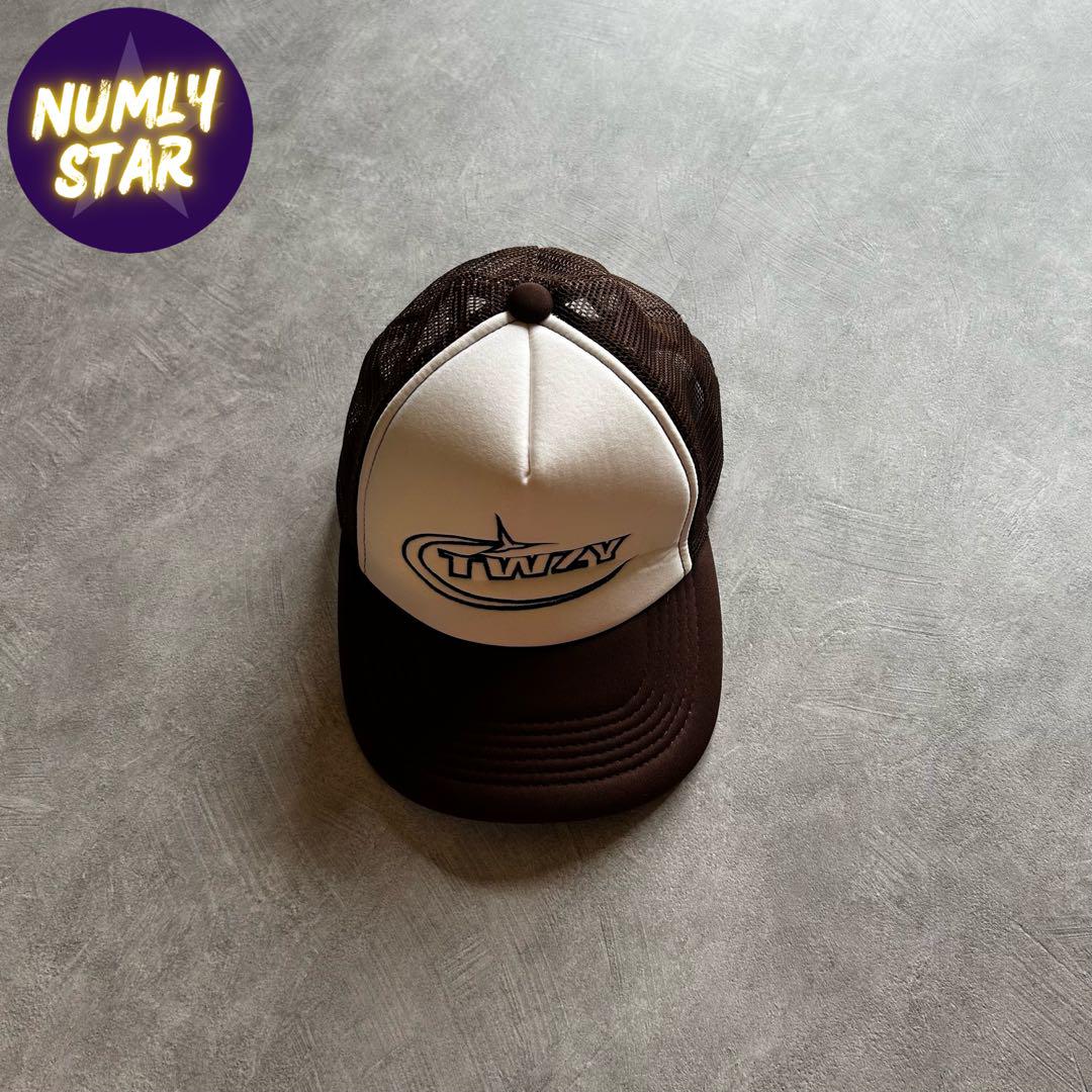 

[USED] archive grunge mesh cap y2k white brown