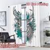 2D FLAT PRINTING 2pcs Curtains (Without Rod) Deer with Floral Antlers Modern Fashionable Curtains 100% Polyester Curtains