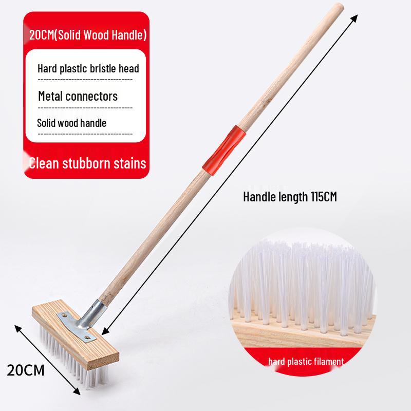 Long-Handled Stainless Steel Wire Brush for Household Floor and Toilet Cleaning