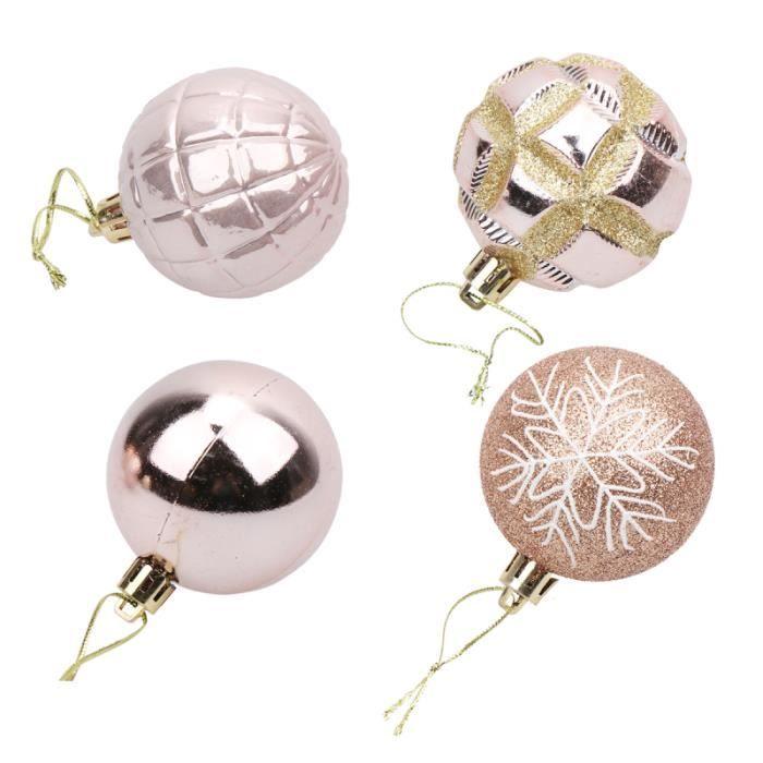 24pcs boule suspendue bel arbre de noël ornement de d'ornement suspendu pour le magasin christmas tinsel