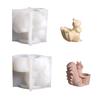 Food Grade Silicone Squirrel Basket Mould Set 2Pcs Crafting Tool for Resin Plaster Storage Box