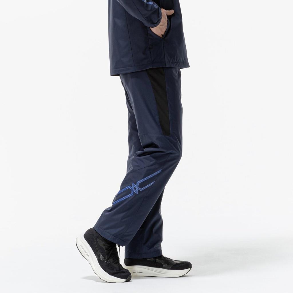 Training Wear Windbreaker 32MFC631 Deep Navy X Black [Mizuno] Pants, Heat-Generating Material, Water-Repellent, Windproof,