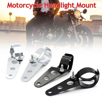 Universal Motorcycle Headlight Mount Bracket Fork Ear Chopper Headlamp Holder Clamp Adjustable Motor Fork Mount 27-36mm 38-48mm