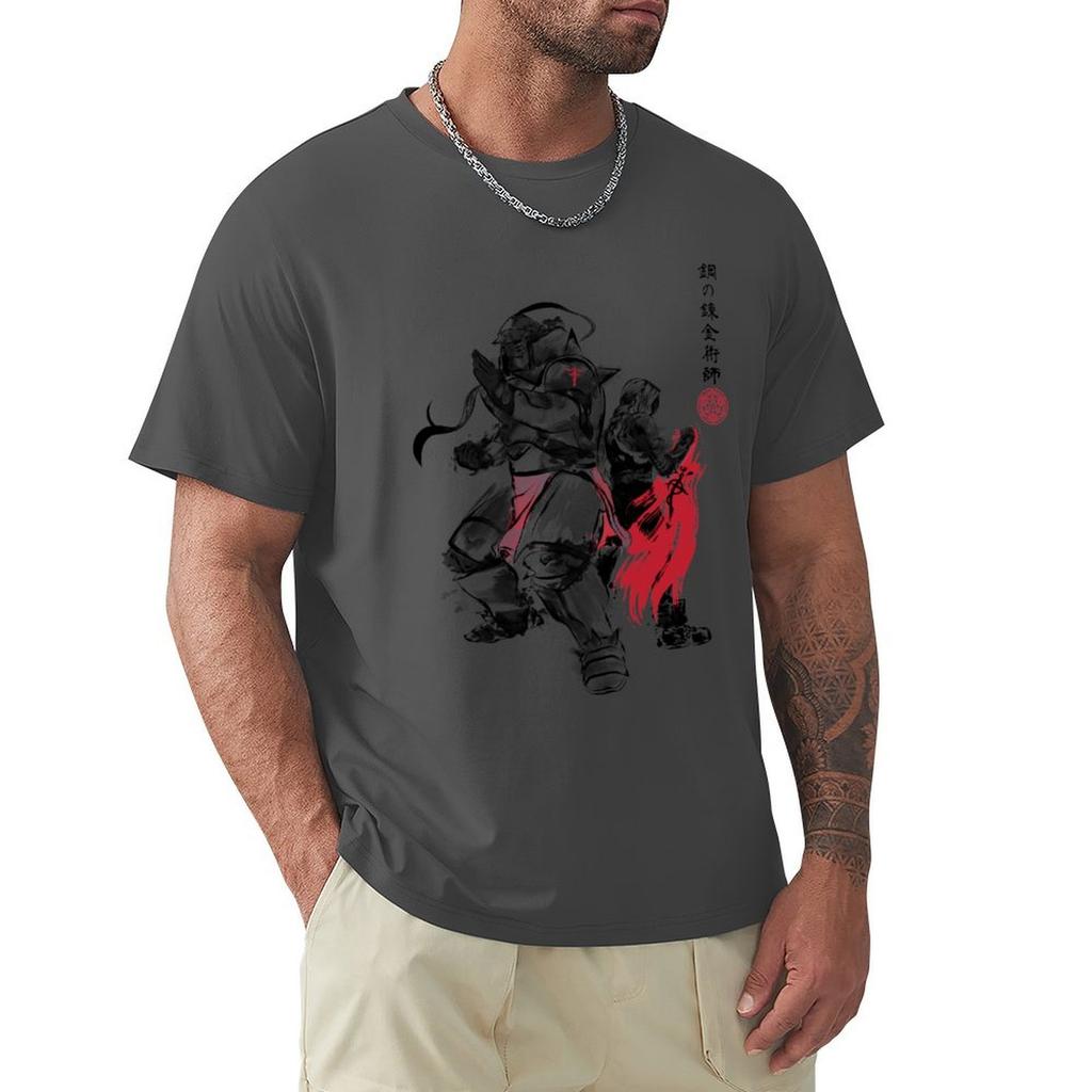 Brotherhood Sumi-e T-Shirt Boys Animal Print Shirts Graphic Tees Funnys Quick Drying Mens Shirts Graphic Tee
