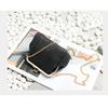 Imitation straw bag female messenger bag new niche small square bag chain bag mobile phone bag mouth gold bag shell bag