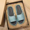 Fashion Walk Around Home Slippers for Men House Indoor Genuine Leathe Soft Shoes Sabot Fun Low Price Summer Sale Adult Y2k Sandals Man