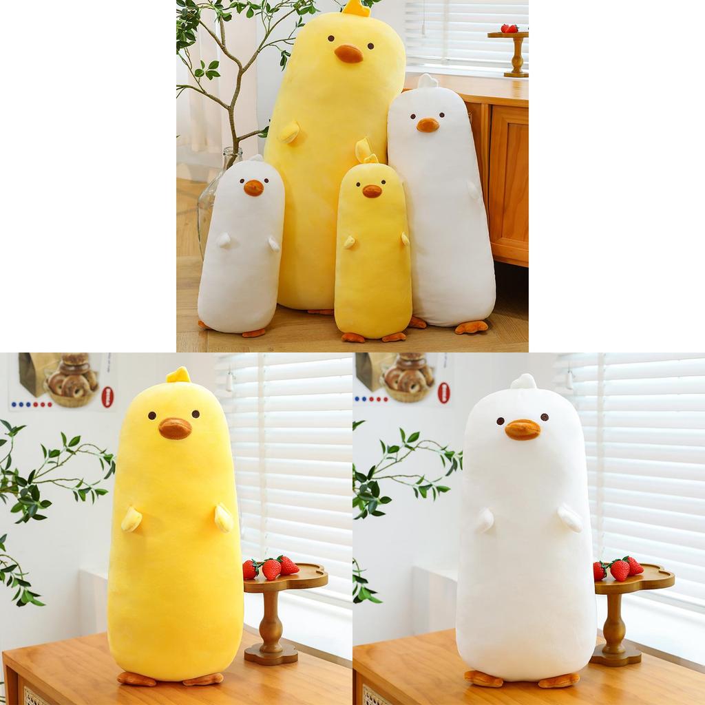 Cartoon Little Yellow Chicken Bed Pillow With Soft Plush Material For Bedside Sleep Comfort