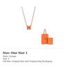 Hermes POP H Metal, Rose Gold Plated Necklaces Women's Orange H147992FOB8