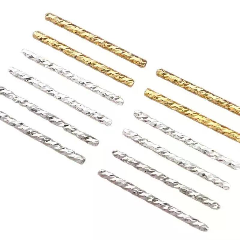 50pcs 18K Copper Plated True Golden Thick Silvery Platinum Batch Flower Connection Tube, DIY Bracelet Jewelry Making Accessories