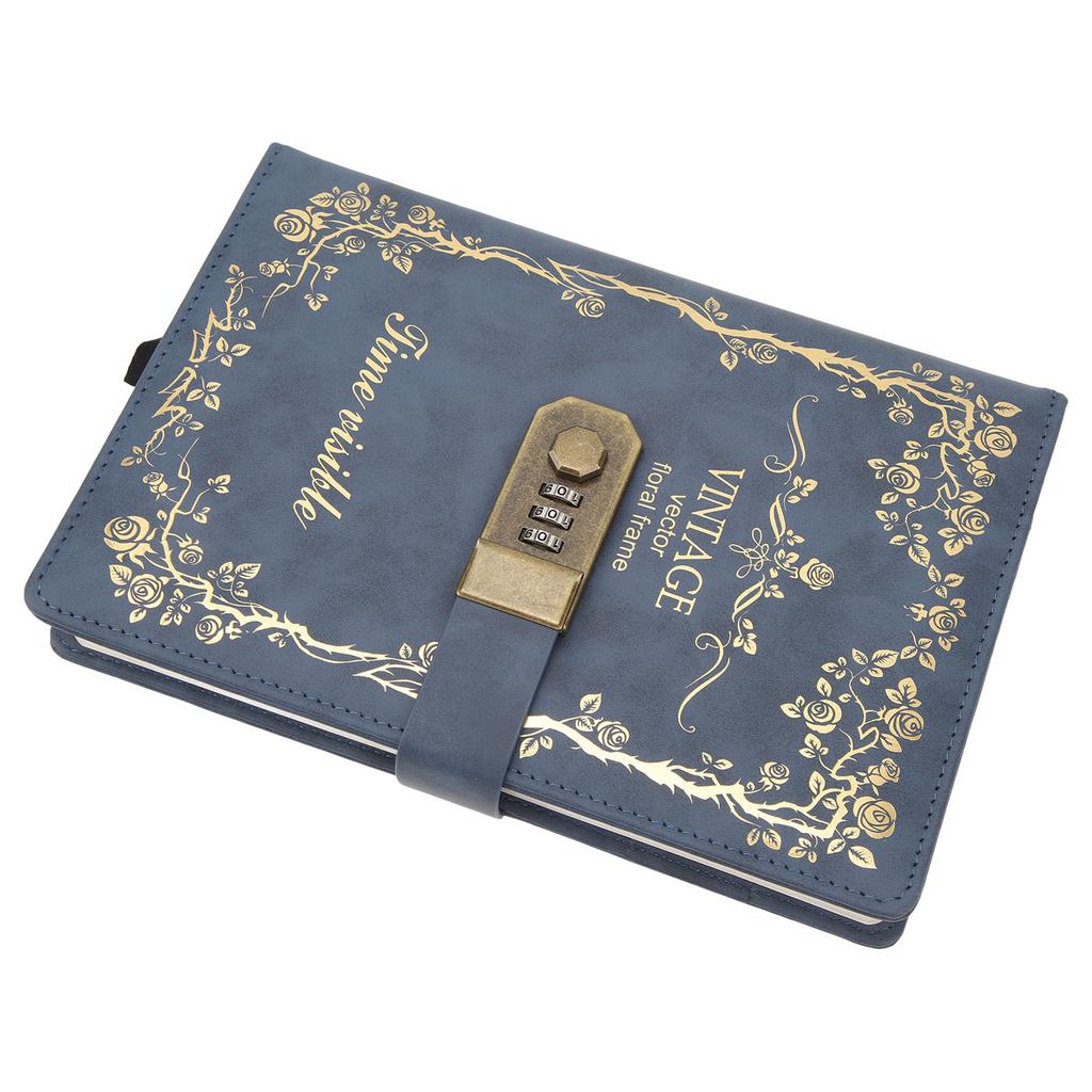 Password Book Multipurpose Portable Fashionable Exquisite Europn Vintage Lock Diary for Writing