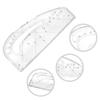 Clear Acrylic Pattern Making Ruler Sewing Template Tool With 5 Round Button Cutouts 3 Eyelet Slots For Crafting
