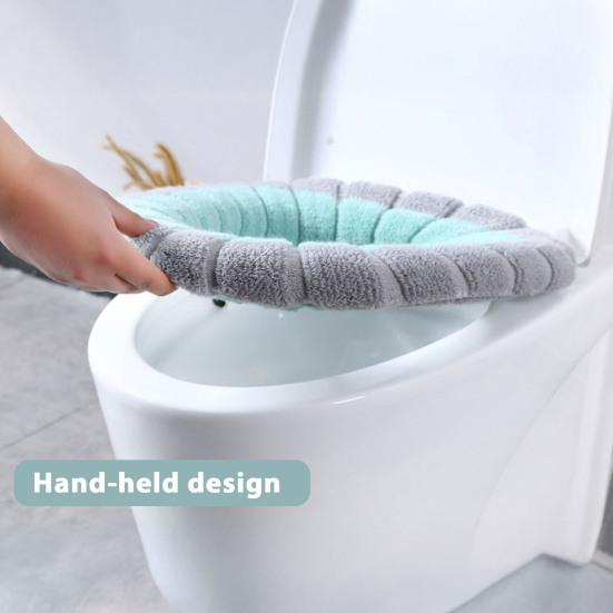 Yousheng Toilet Seat Cover Mat Soft Velvet Fabric Universal Bathroom Toilet Seat Cover Washable Closestool Warmer Accessories