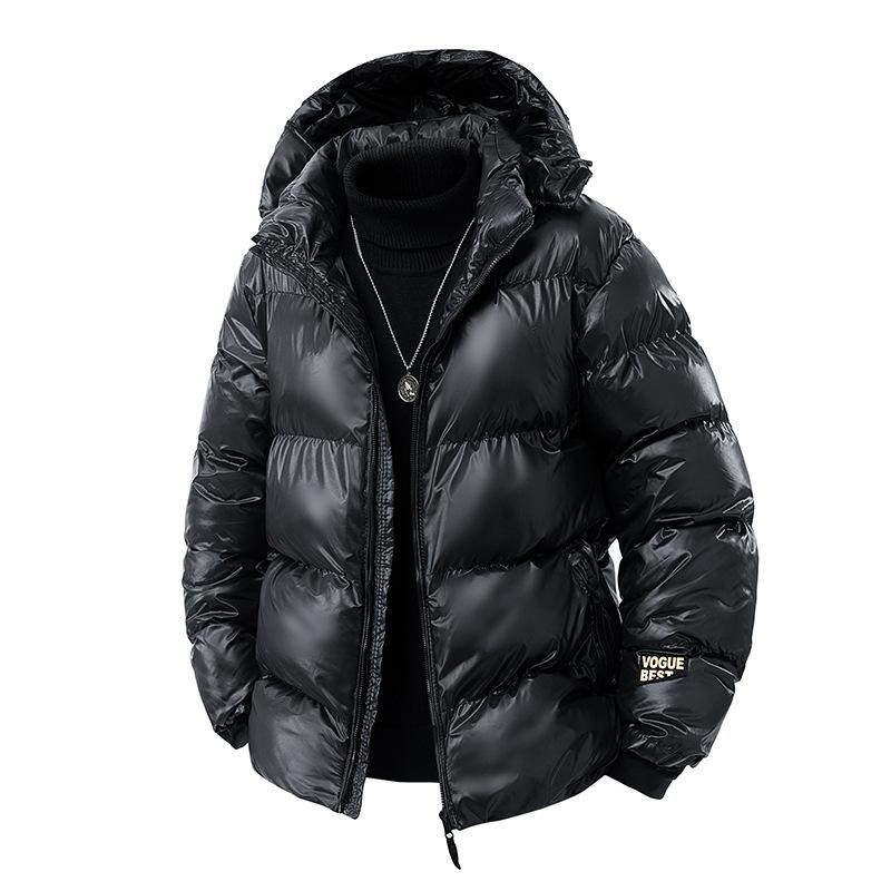 Solid-color Warm Down Jackets for Men Couple Outdoor Mountaineering Jackets Cotton-padded Jackets Thickened Autumn and Winter Windbreakers for Men