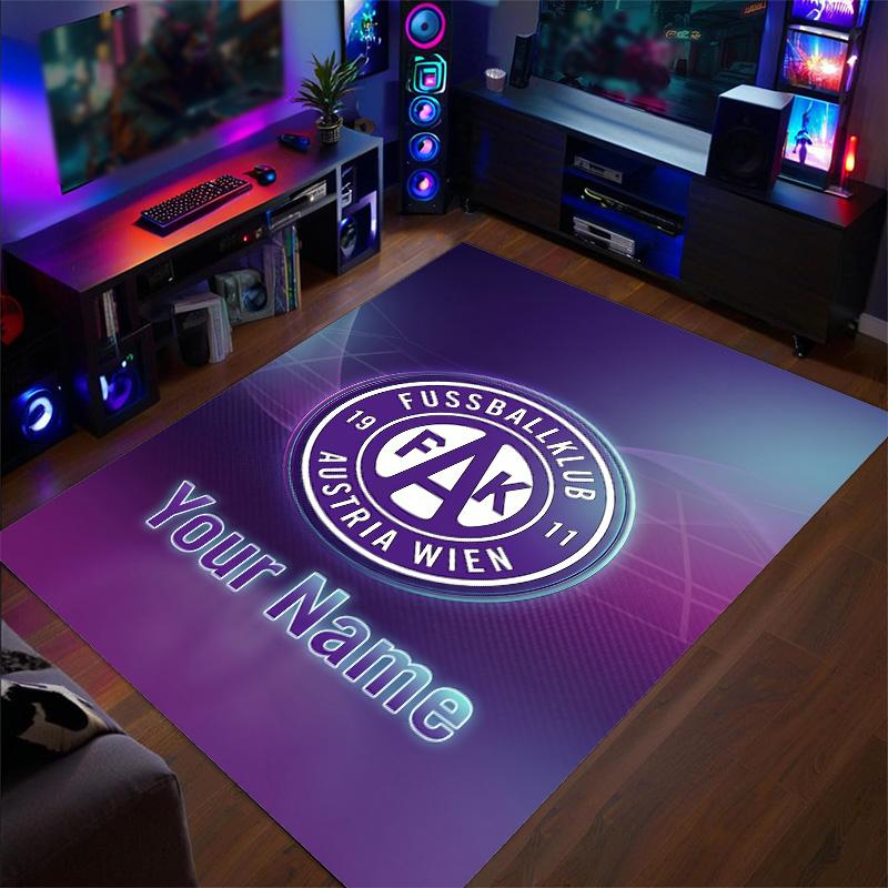 Crystal Velvet Rug Austria Wien FC Print Custom Name Text Floor Mat Home Decor