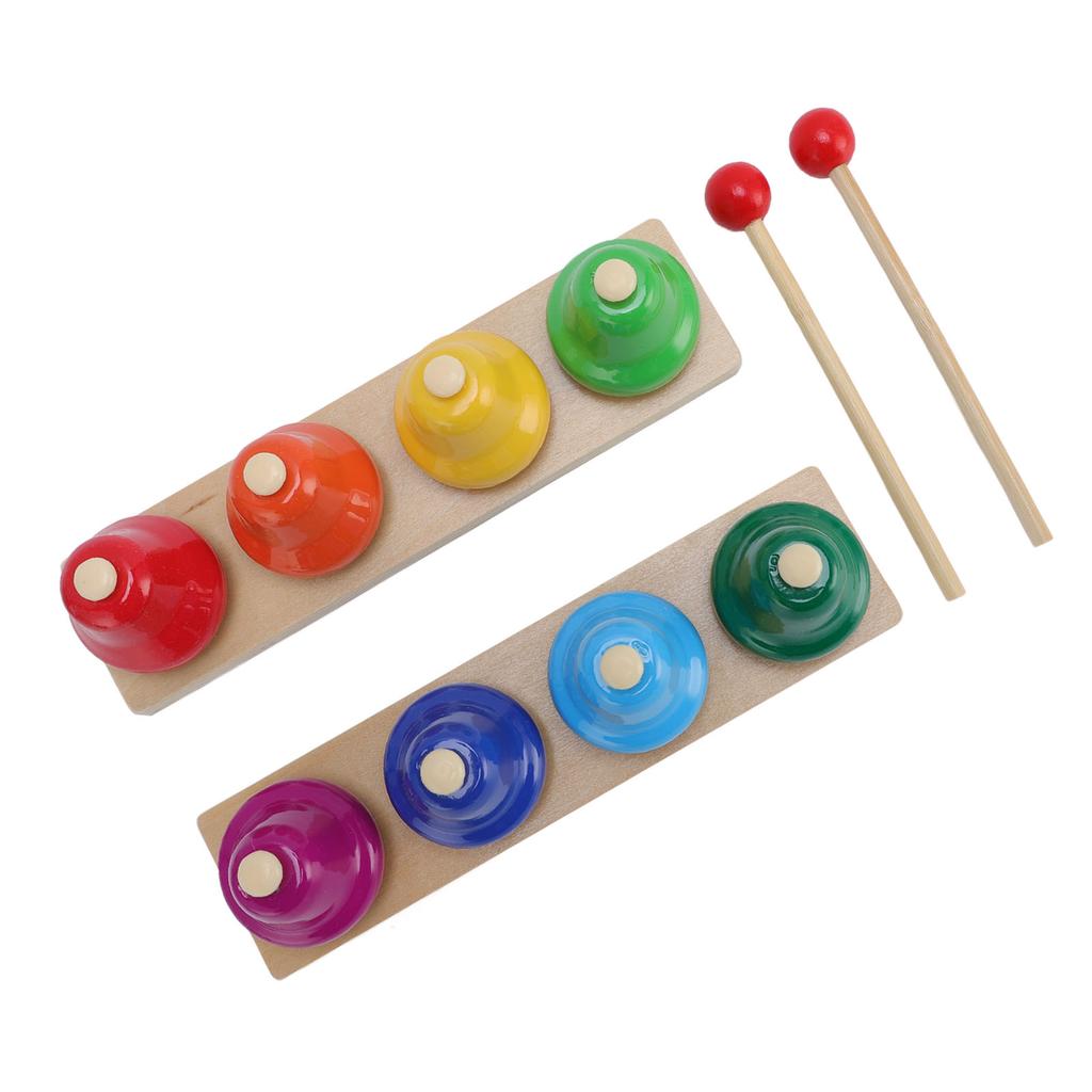 Desk Bells for Kids Bell Percussion Instrument 8 Notes Colorful Music Bells Percussion Instrument