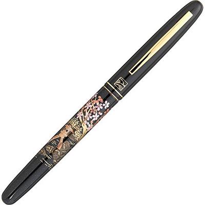 Kuretake Caneta-tinteiro Pincel, Maki-e Monogatari (História de Maki-e) - Jardim de Cerejeiras, Preto, DU184-715