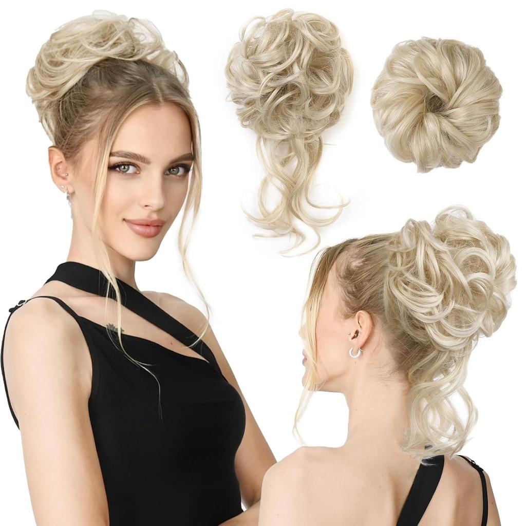 Hair Bun Hair Piece Classic Elastic Scrunchies Fake Hair Bun Ponytail Extensions Messy Hair Bun Accessories for Women