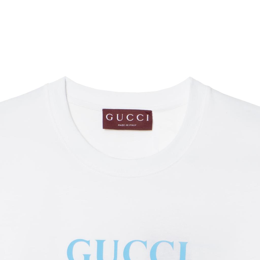 Gucci Baumwoll-T-Shirt mit Logo-Print 796395-XJHDB-9074