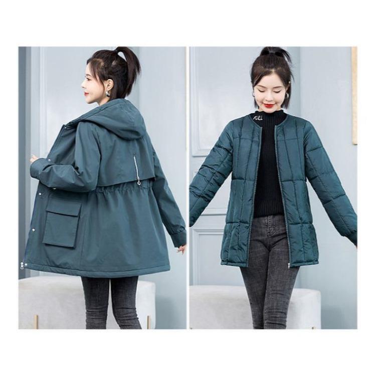 Women's Winter Parka Coat, Detachable Hooded Jacket with Multiple Wearing Options