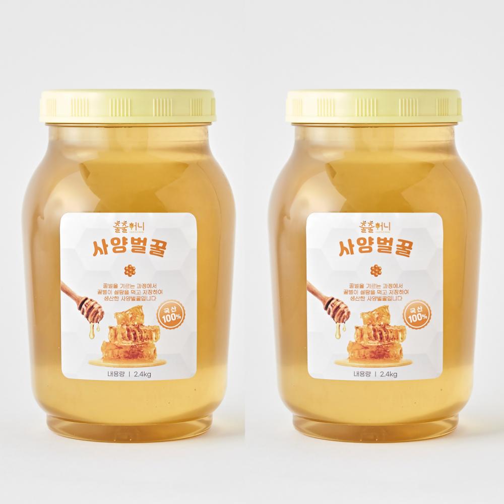 Chulchul Honey 100% Domestic Pure Sugar-fed Honey 2 pcs 2.4kg