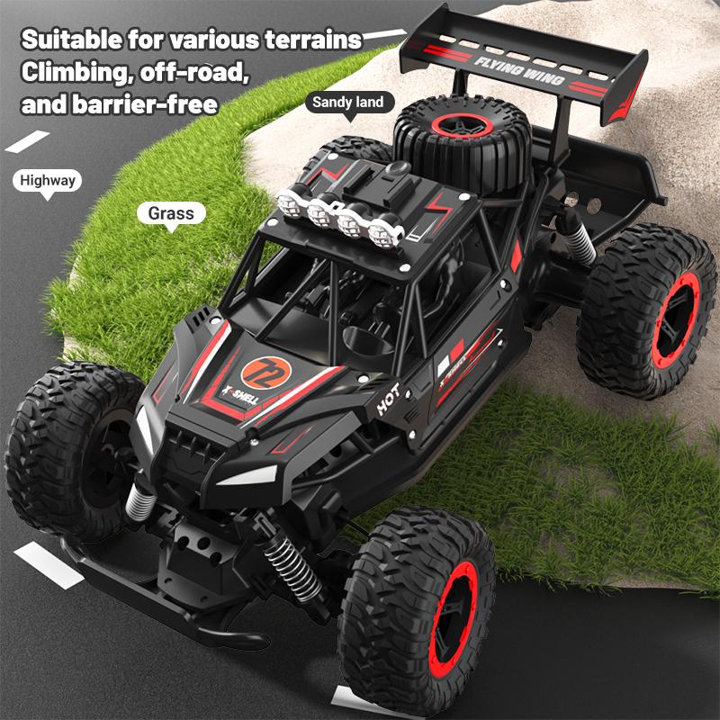 Children'S Remote-Controlled Car Drifting, High-Speed Off-Road Climbing, Big Foot Car, Alloy Racing Toy Gift