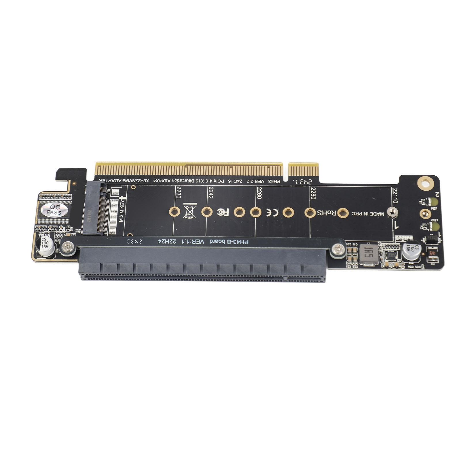 

PCIE X16 Expansion Card M.2 NVMex2 Supports PCIE4.0 Pcie X16 to X8 X4 X4 Split Expansion Card