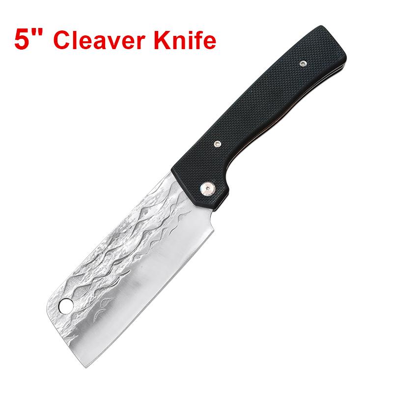 

Кухонный нож-тесак из нержавеющей стали G10 с ручкой из углеродного волокна, многофункциональный складной нож для разделки мяса для кухонных принадлежностей