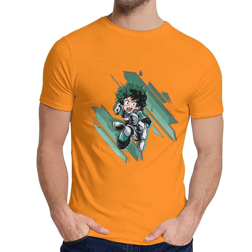 Arrival Hero Academia Midoriya Izuku Deku T Shirt Pure Cotton Graphic O Neck Cartoon Print