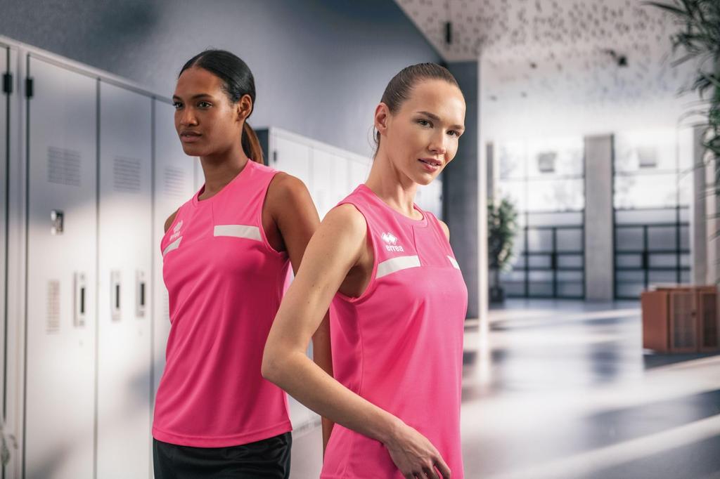 Competition Sleeveless Shirt MARGIE Neon [Elea] Pink/White