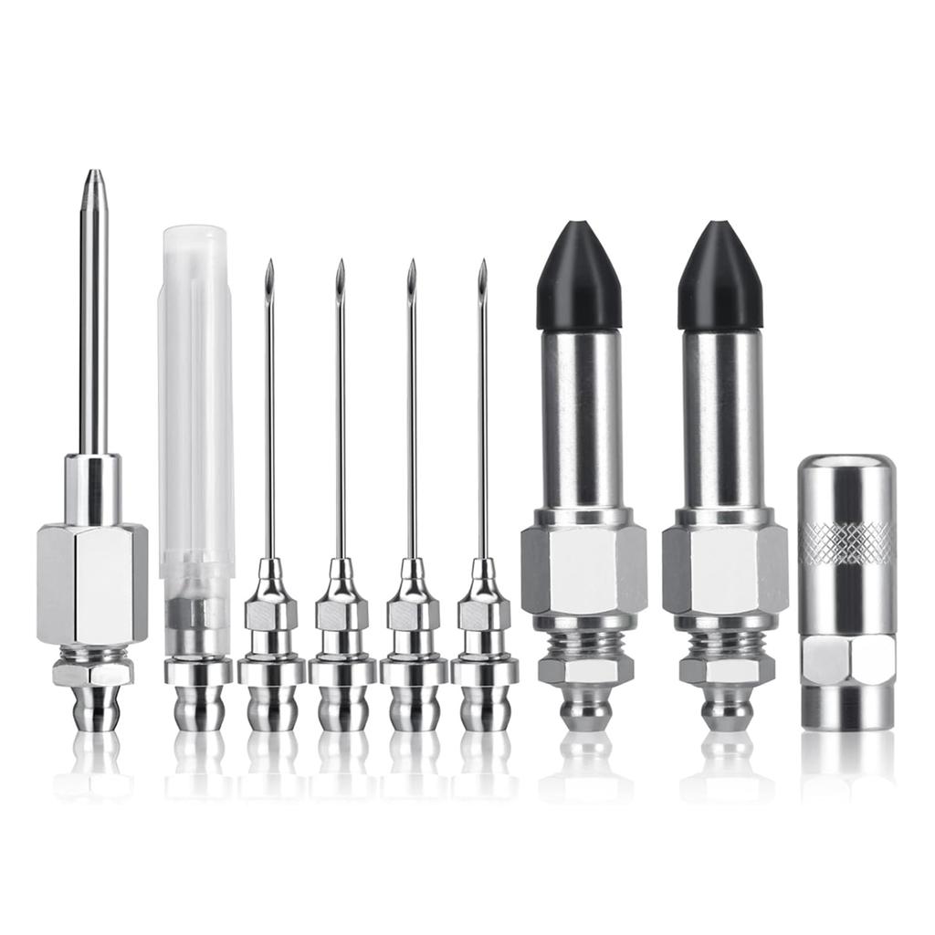 9Pcs Grease Gun Needle Nozzle Kit Durable for Narrow Spaces Automotive Parts and Industrial Machinery Maintenance