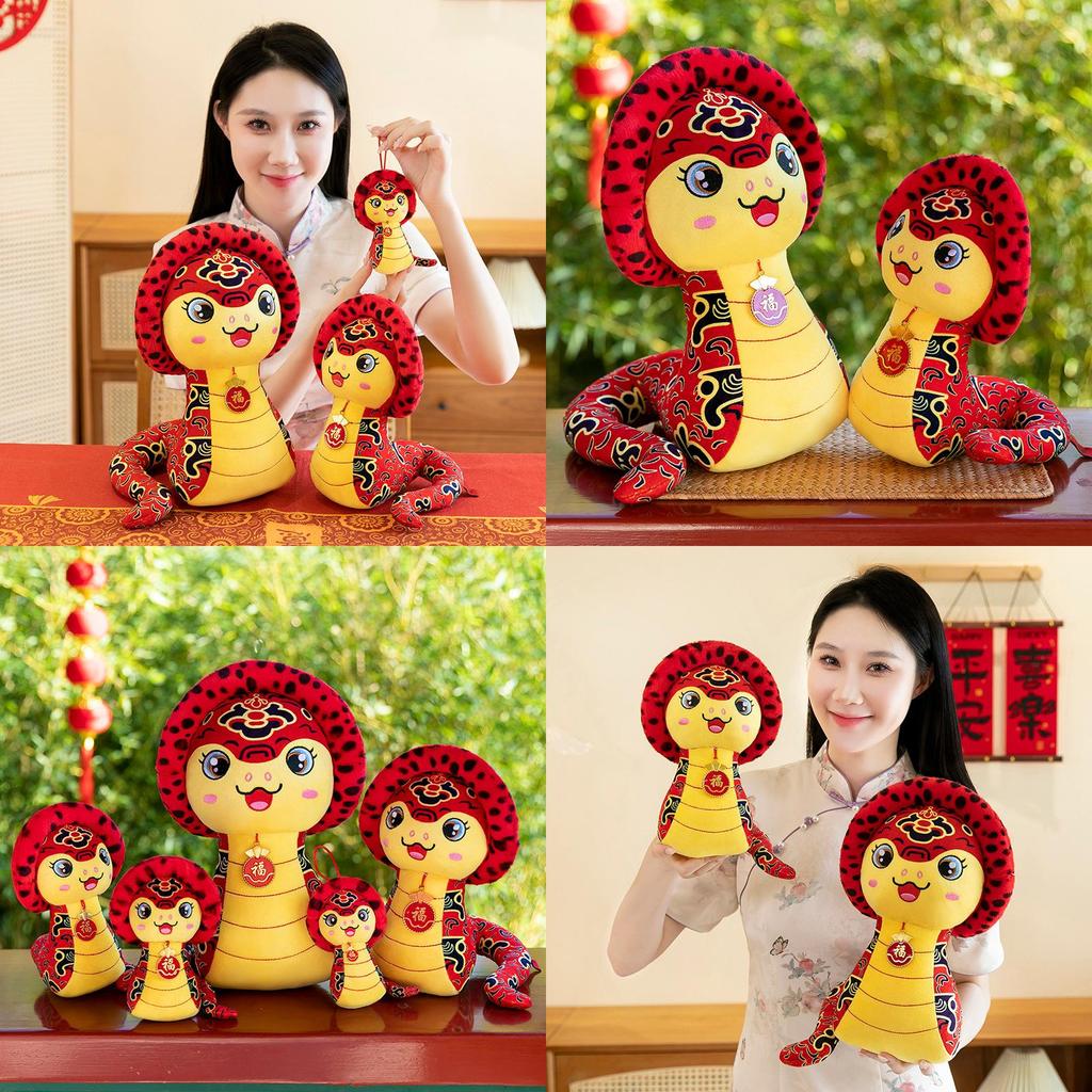 Charming Soft Plush Snake Doll With Unique Zodiac Design For 2025 Year