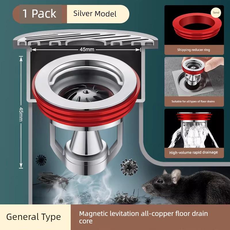 German Anti-Odor Drain Cover for Bathroom Sewer, Anti-Odor Seal Cover, Toilet Anti-Odor Inner Core, Odor-Blocking Plug