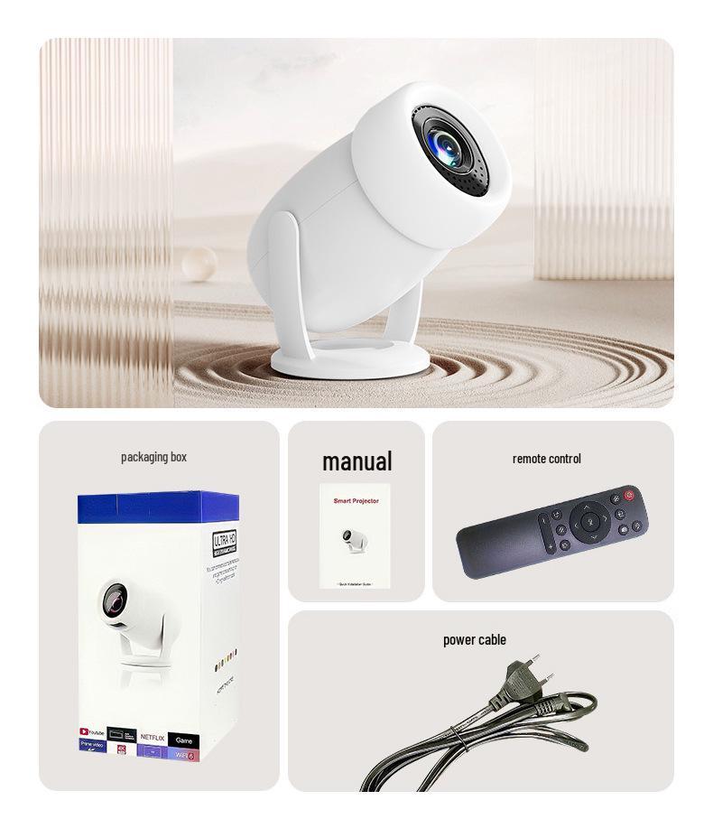 HY300 4K Ultra HD Mini Projector for Home and Office - 1080p Portable Outdoor Cinema