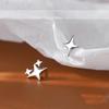 925 Silver Stud Earrings, High Polish Star Earrings, Dainty Hypoallergenic Ear Jewelry Stud Earrings for Women Girls