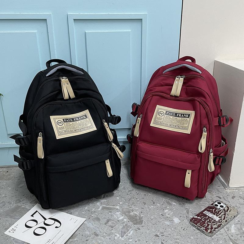New Large-capacity Backpack Men's and Women's High-value Casual Schoolbag, Junior High School College Student Backpack Fashion