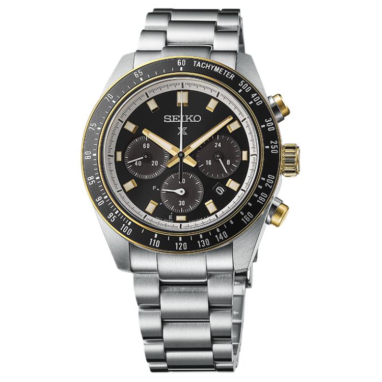 

SEIKO Prospex Solar Quartz Movement Stainless Steel Strap Watch 41.4mm Men s Watches Black Dial SSC941P1 Black Dial