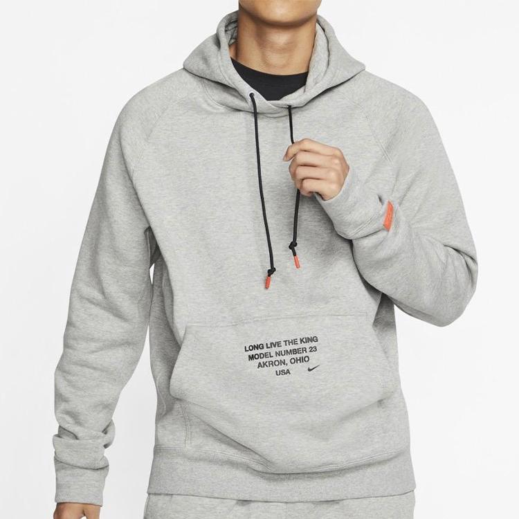 Nike LeBron Basketball Hoodie Men Tops Gray AT3916-063