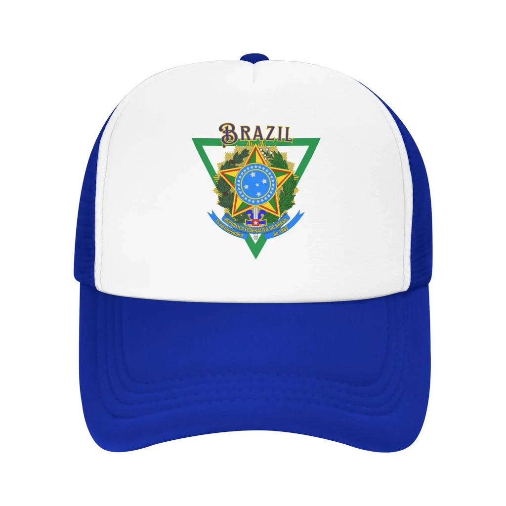 Brazil Emblem Pool Party Mesh Baseball Caps Women High-end Female Beach Sun Hat Trucker Cap