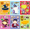 6 Witch Cute Ghost Vampire Puzzle Stickers Diy Cartoon Halloween Emoji Face Changer