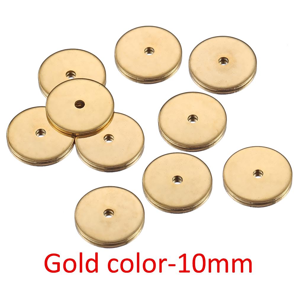 40pcs 20pcs Stainless Steel Flat Round Spacers Loose Beads for Necklace Bracelet Earrings Jewelry Making DIY Pendants Charms