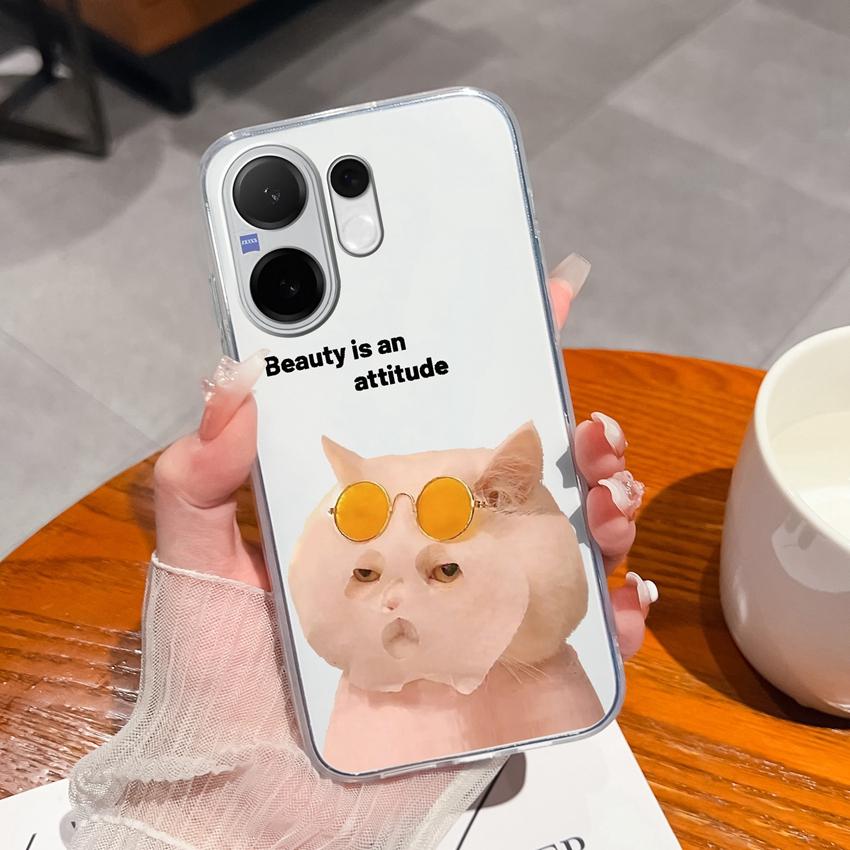 Casing For Vivo V60 V40 Lite V30e Y38 Y39 Y78 X200 Ulta X200s Case Cute Rabbit Panda Dog Back Covers TPU Silicone Soft Clear Phone Bags For Vivo Shell