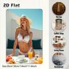 Vintage Metal Tin Sign Sexy White Lace Bikini Girl with Sun Hat Retro Wall Art Decor for Bar Cafe Living Room Xcm