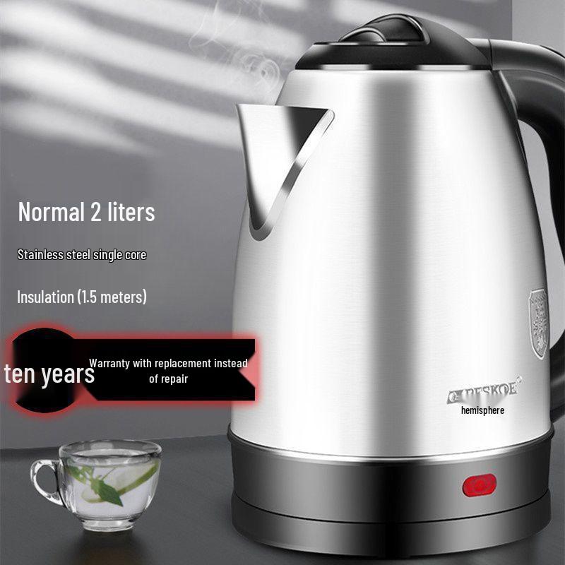 304 Stainless Steel Electric Kettle with Auto Shut-off & Keep Warm Feature