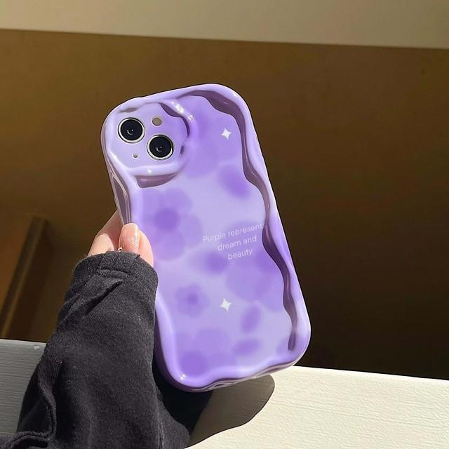 

Новинка 2023 года, чехол с фиолетовым цветком и мультяшными звездами для Iphone 11 12 Promax 14 Pro Max 13, защитный чехол для задней крышки, чехол для телефона Conque For iphone 13