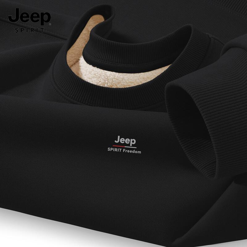JEEP SPIRIT Men's Fleece Lined Crewneck Sweatshirt