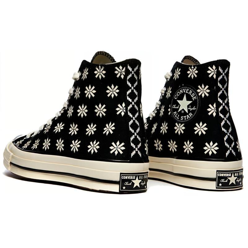 Converse 1970s Chuck Taylor All Star Round-toe Lace-up High-Top Espadrilles Unisex Black & White